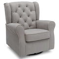 Dove Grey Upholstered Swivel Rocker Chair D12334