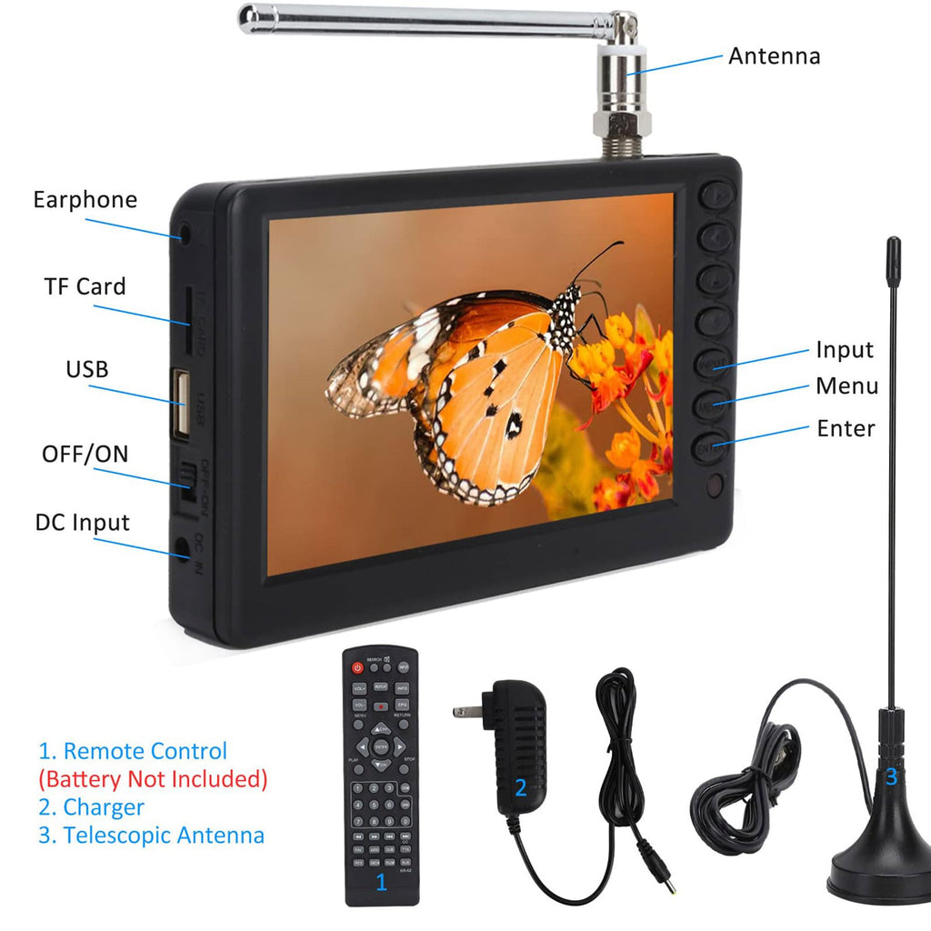 Portable 5" Digital TV with FM Radio Y54996