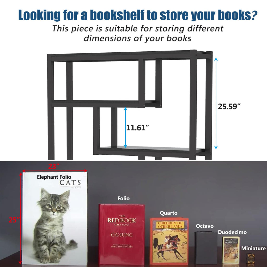 6-Shelf 69 Inch Tall Black Bookshelf U50563