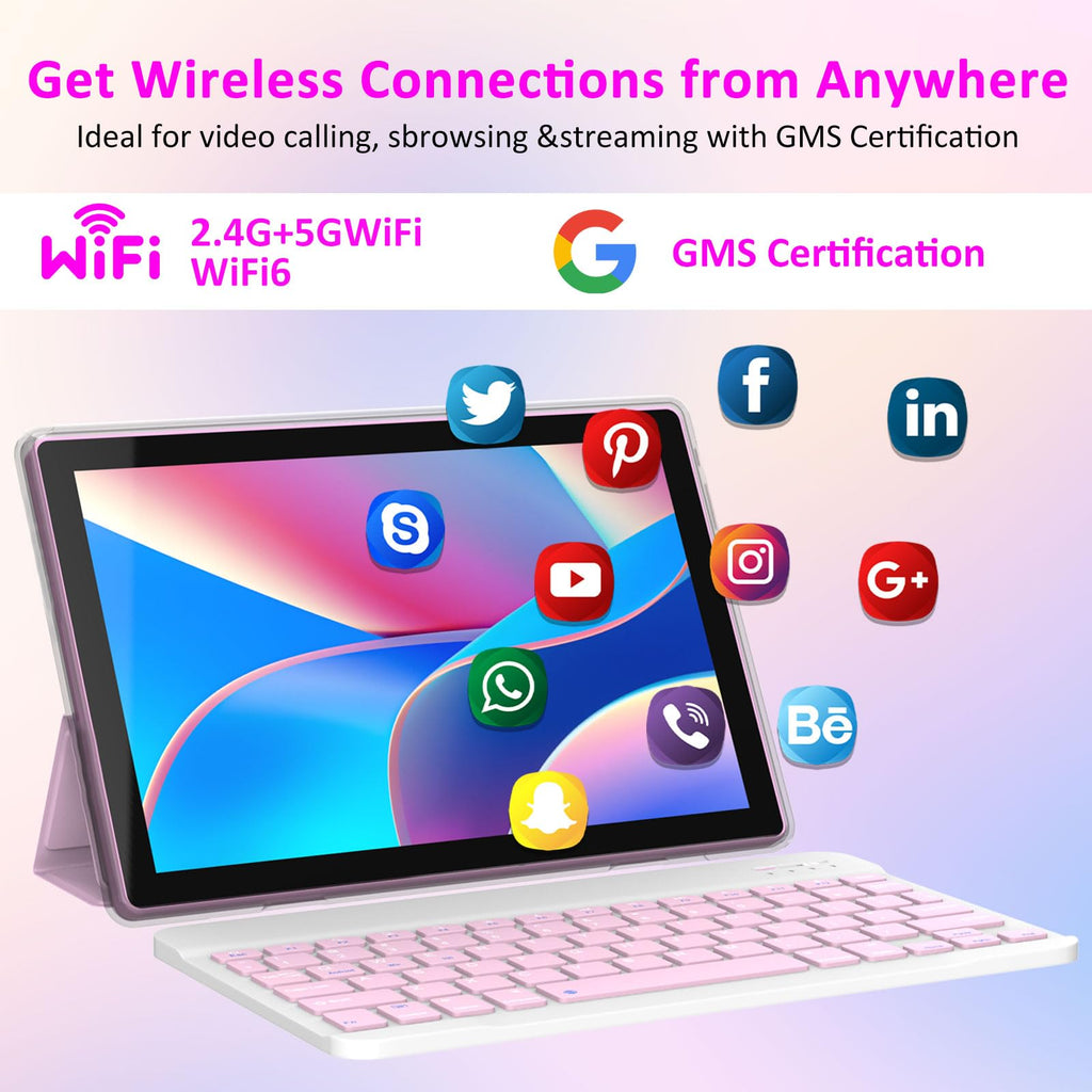 10 inch Android 15 Tablet 8GB RAM 32GB ROM Tablet PC with Keyboard Case Mouse Stylus X948825