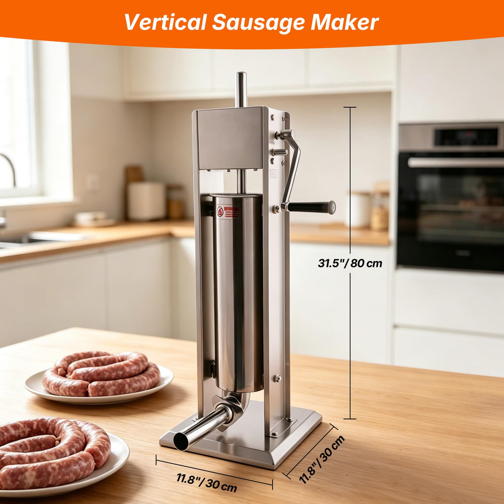 Stainless Steel Vertical Sausage Stuffer 15Lb Y79325