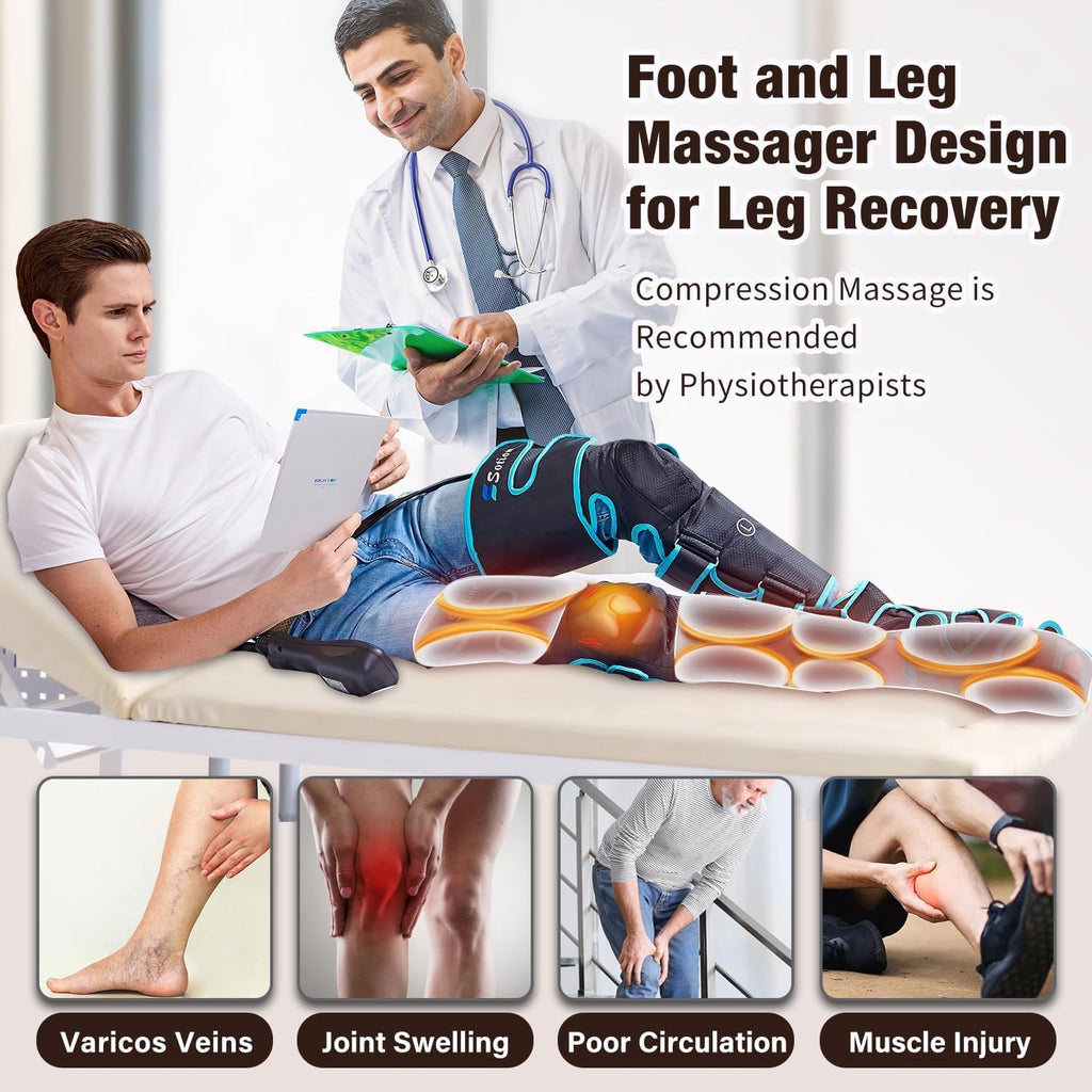 Air Compression Heat Leg Massager Y5944