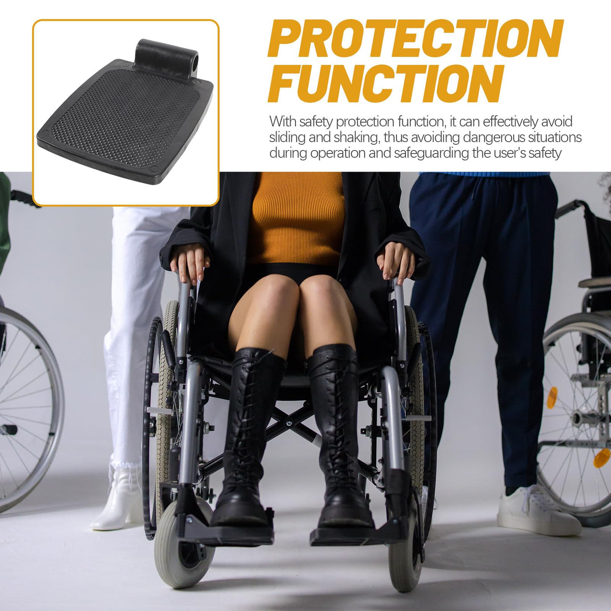 Plastic Wheelchair Footrest 1 Pair G4694