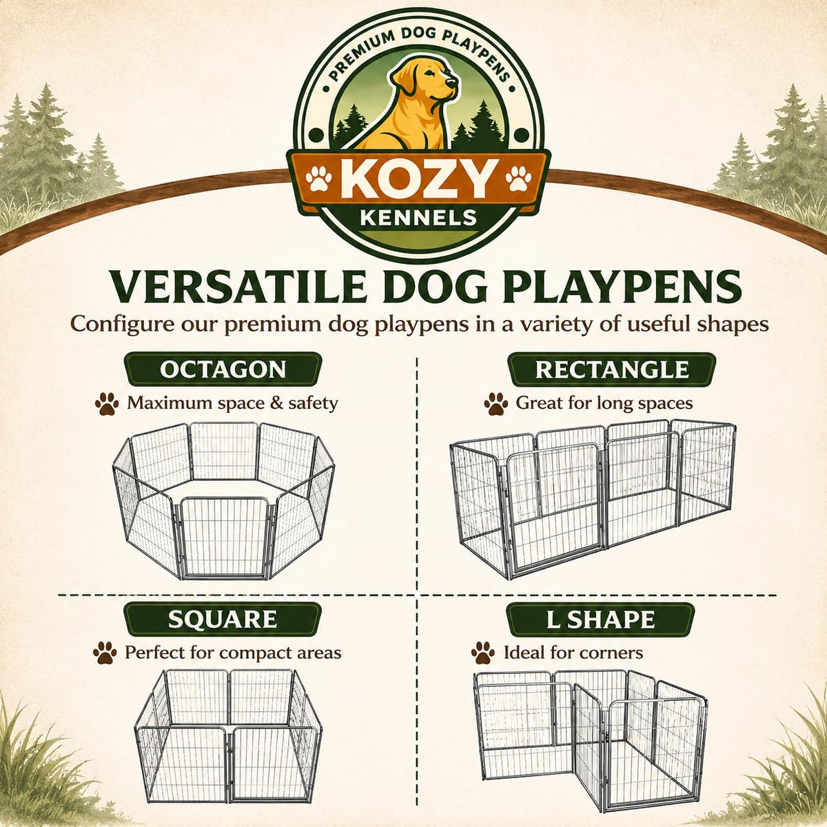 40 inch 16 Panels Portable Heavy Duty Metal Dog Playpen C656381