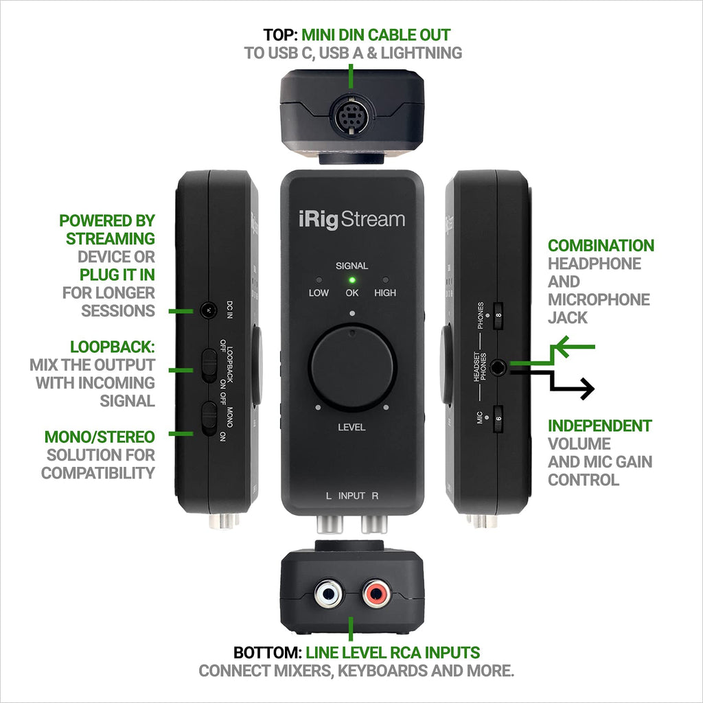 Stereo Audio Interface with USB-C, Lightning and USB M252059