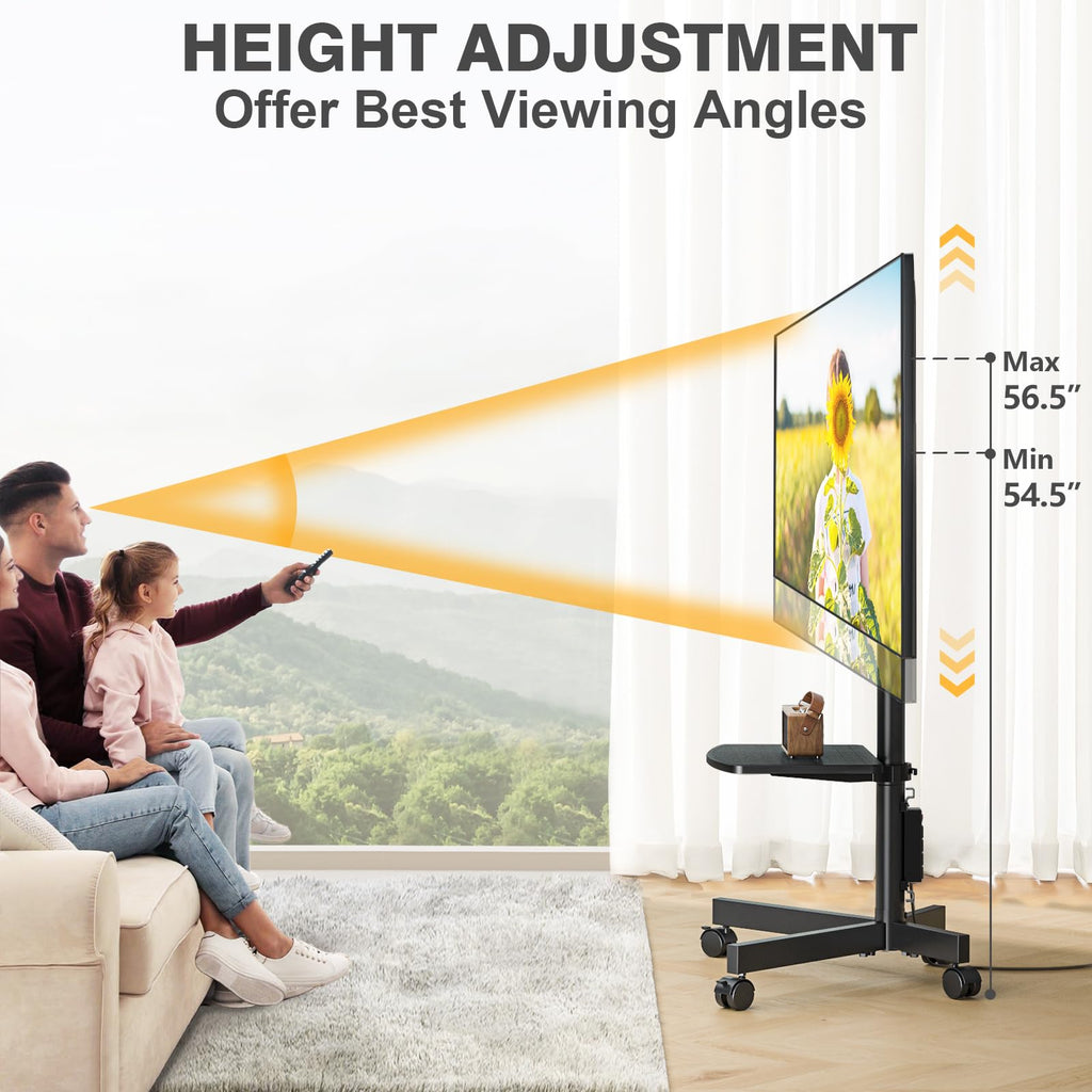 Mobile TV Stand with Power Outlet for 23-65 Inch TVs B701606