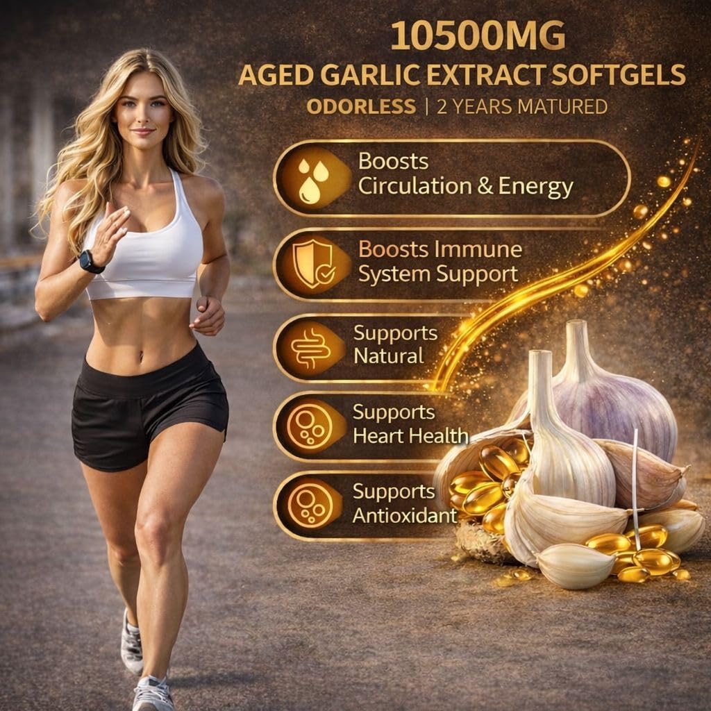 Aged Garlic Extract with Magnesium Chromium B1 & B9 300 Capsules U710