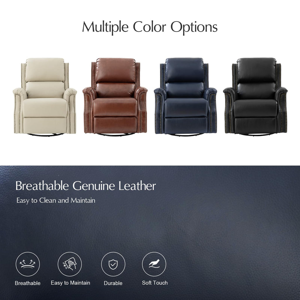 Navy Swivel Rocking Recliner X278