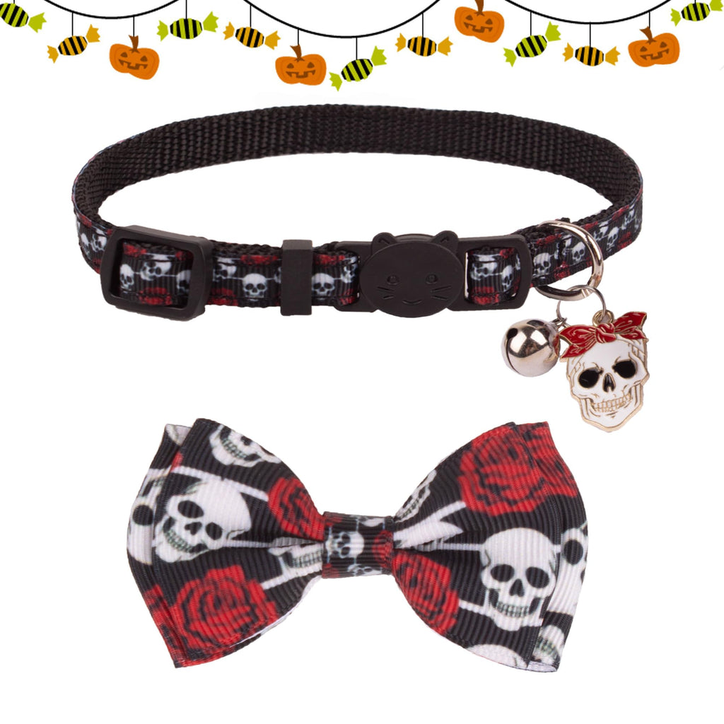 Halloween Cat Collar with Bow Bell I22047
