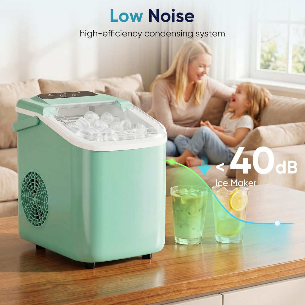 Countertop Ice Maker with Basket and Scoop, 26lbs Daily T535677