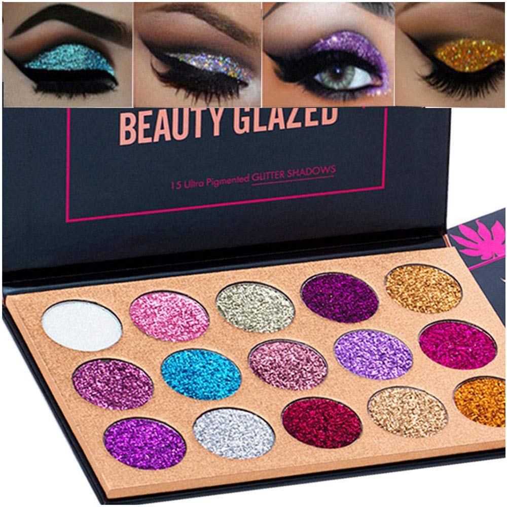 15 Colors Glitter Shimmer Eyeshadow Palette X7436