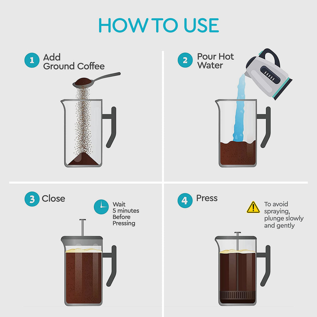 34oz Insulated Stainless Steel French Press M6964