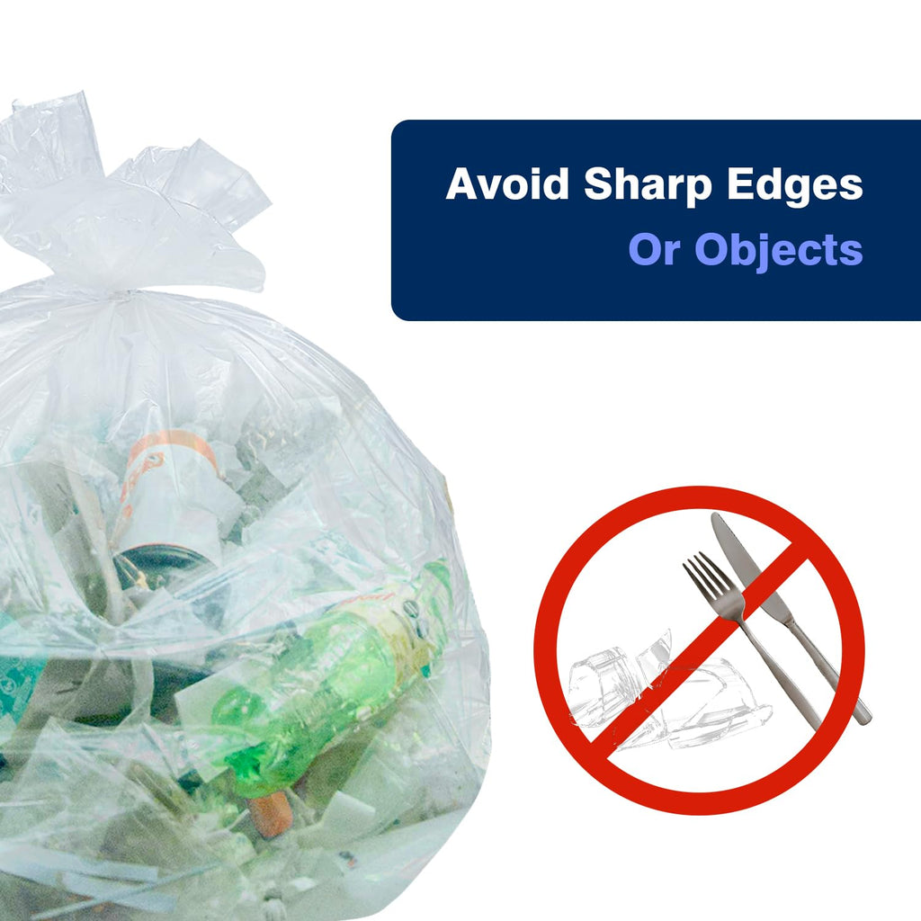 Clear 40-45 Gallon Trash Can Liners, 250 Count E75330