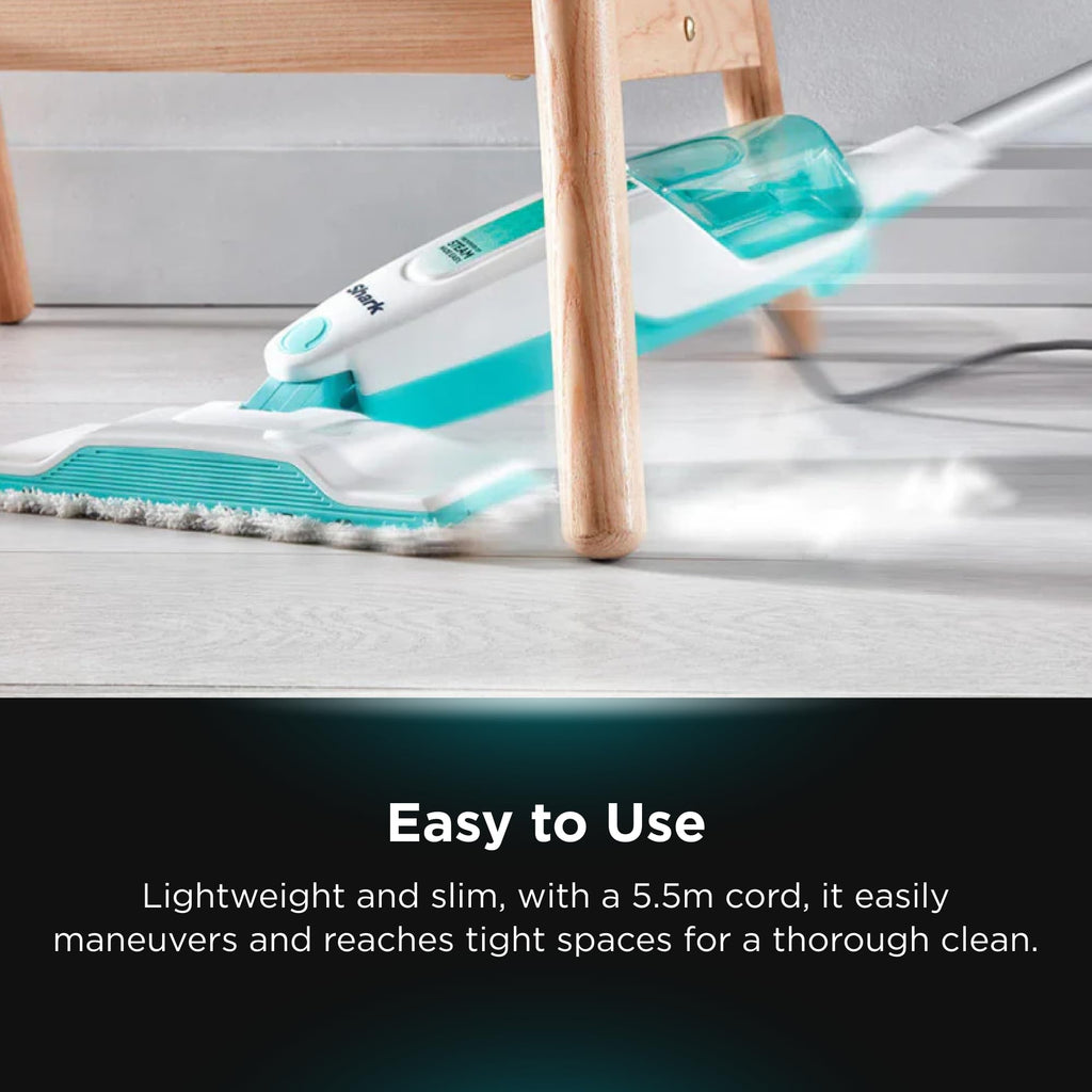 White Steam Mop Hard Floor Cleaner with XL Removable Water Tank J598265
