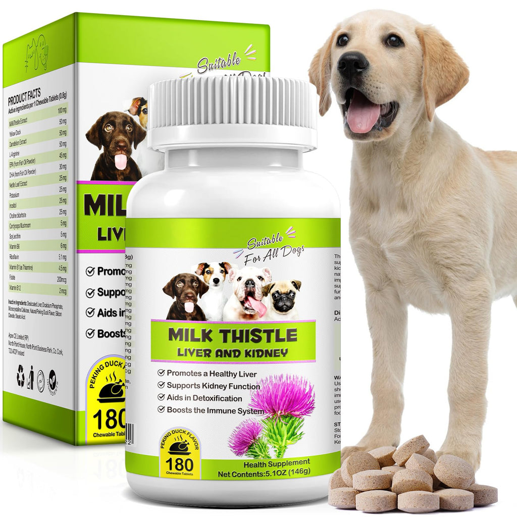 180 Chewable Milk Thistle Tablets for Dogs A269692