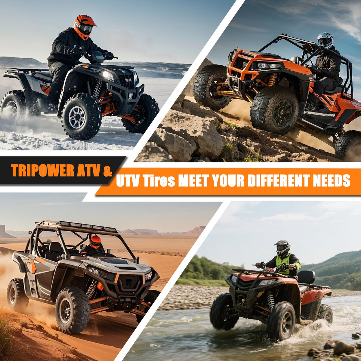 19x7-8 All-Terrain ATV/UTV Tires Set of 2 R904925
