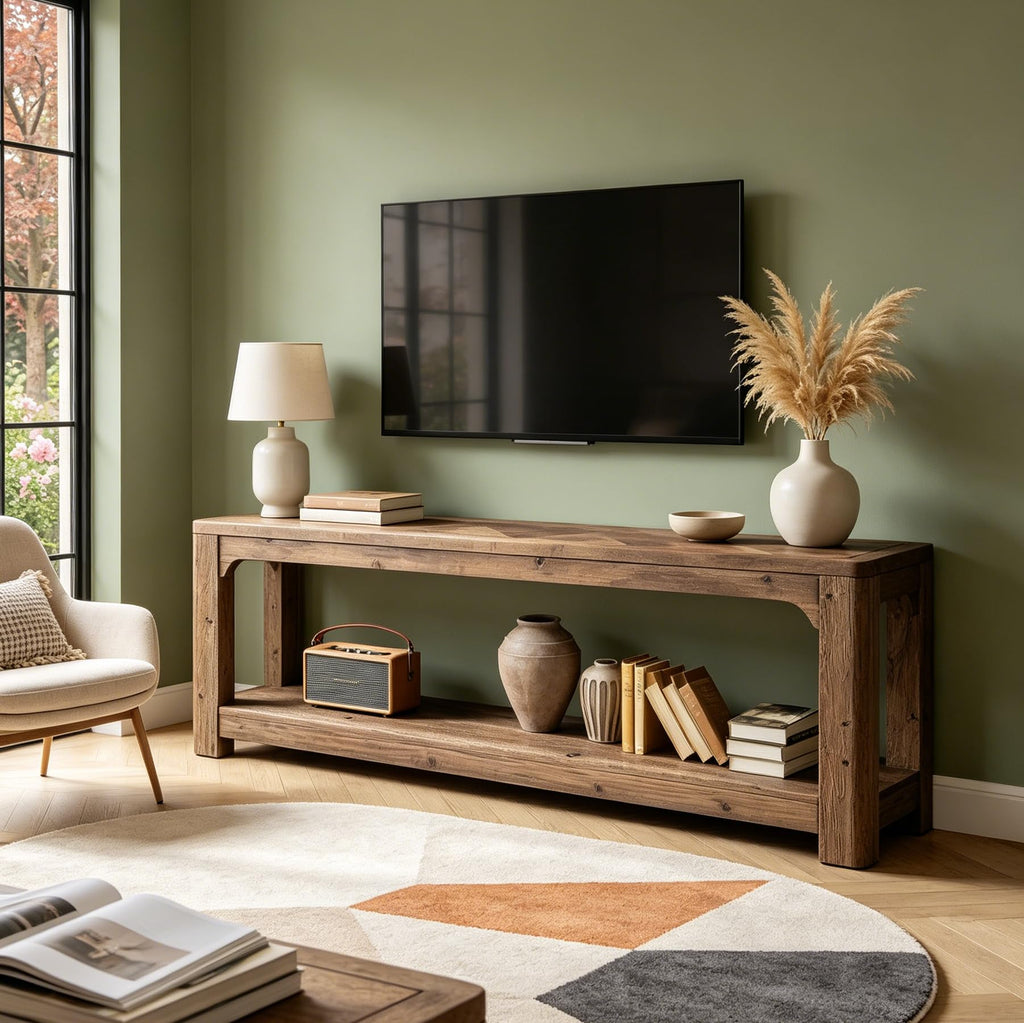 63" Solid Wood TV Stand E2974