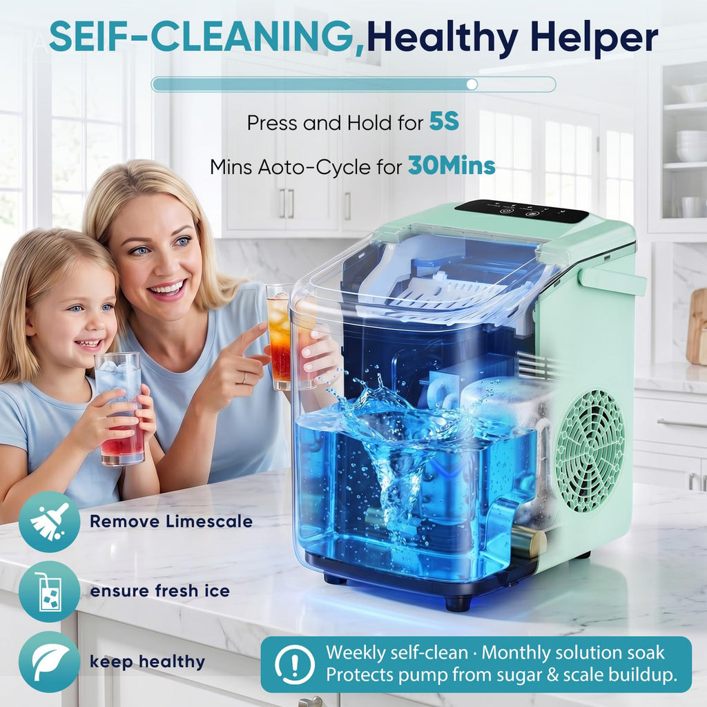 Countertop Ice Maker with Basket and Scoop, 26lbs Daily T535677