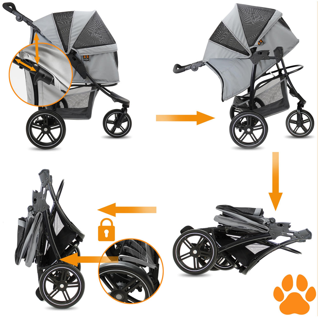 Dog & Pet Buggy, Holds up to 32 kg, Easy Fold E512067
