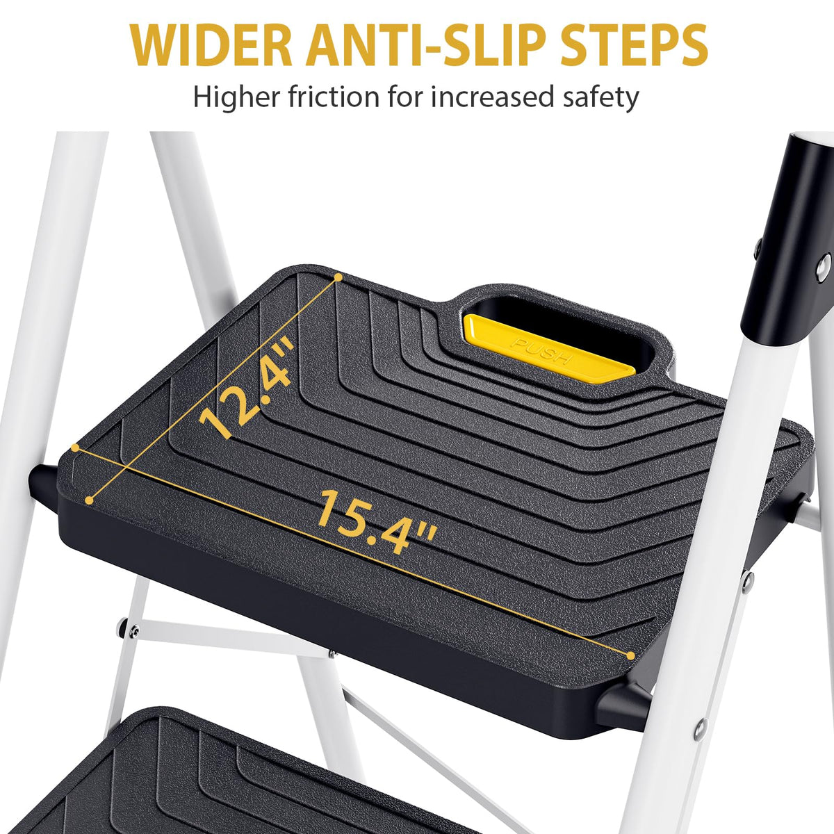 2 Step Folding Step Stool White G7512