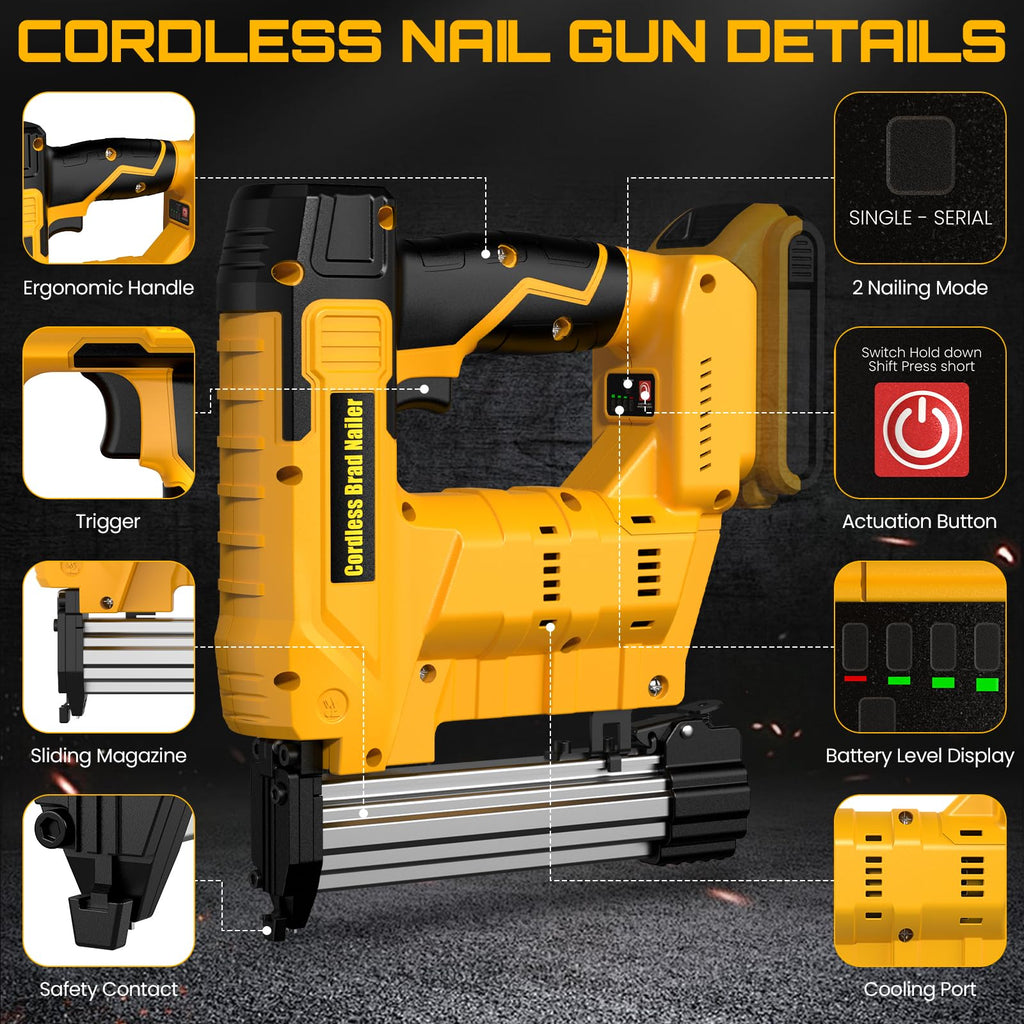 2-in-1 Cordless Brad Nailer & Staple Gun Y681896