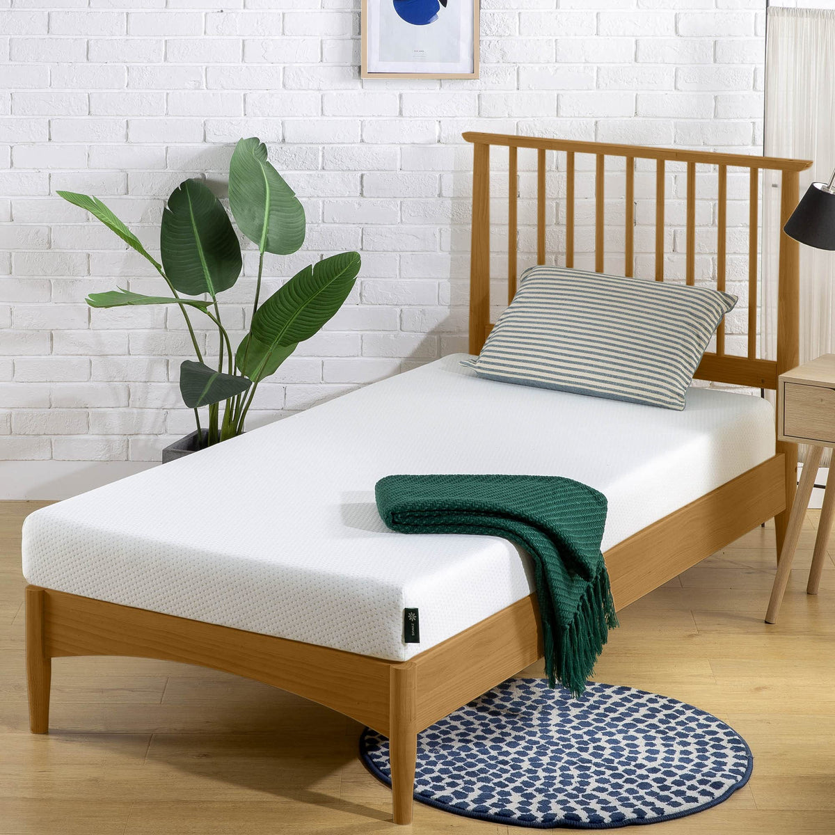 5 Inch Memory Foam Mattress, Twin, Medium Firmness, White D926350