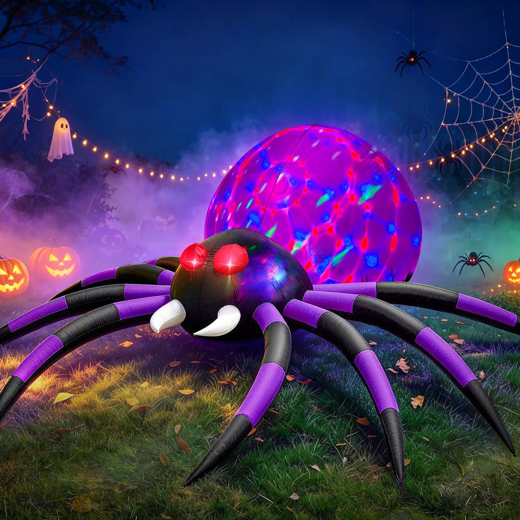 6 FT Inflatable Spider Outdoor Decoration with LED Lights P79835