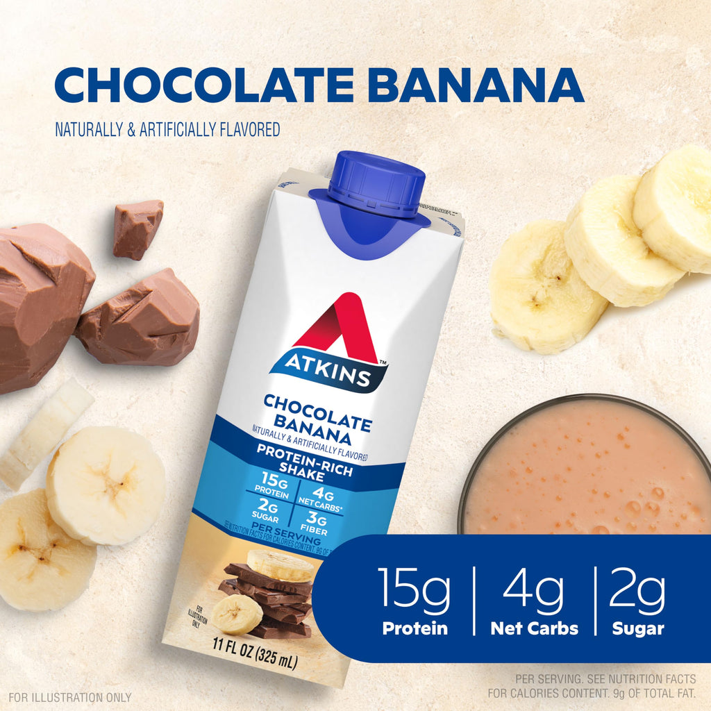 Chocolate Banana & Creamy Vanilla Protein Shake, 12 Count I558