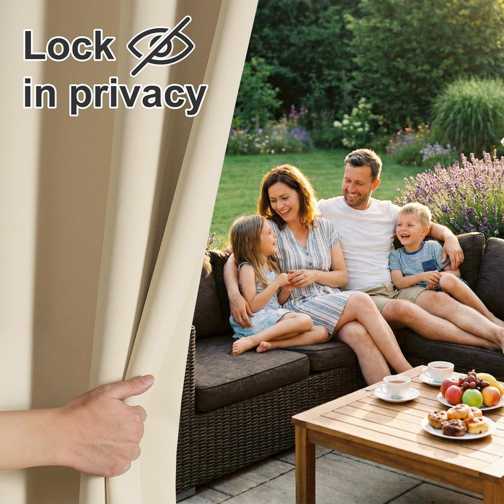 Waterproof Outdoor Curtains 2 Panels N228465