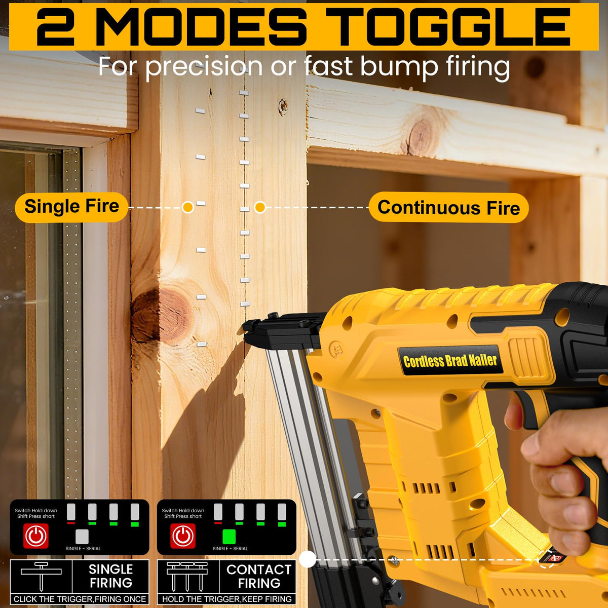 2-in-1 Cordless Brad Nailer & Staple Gun Y681896