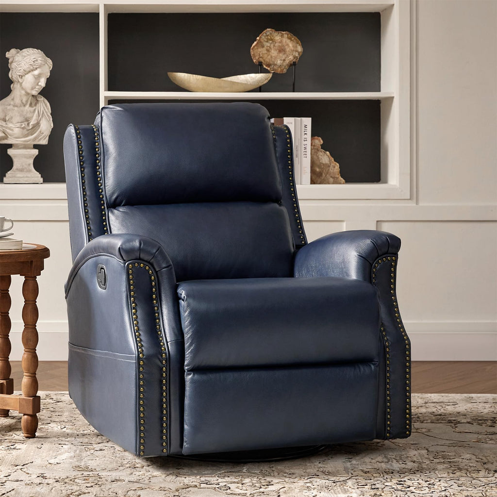 Navy Swivel Rocking Recliner X278