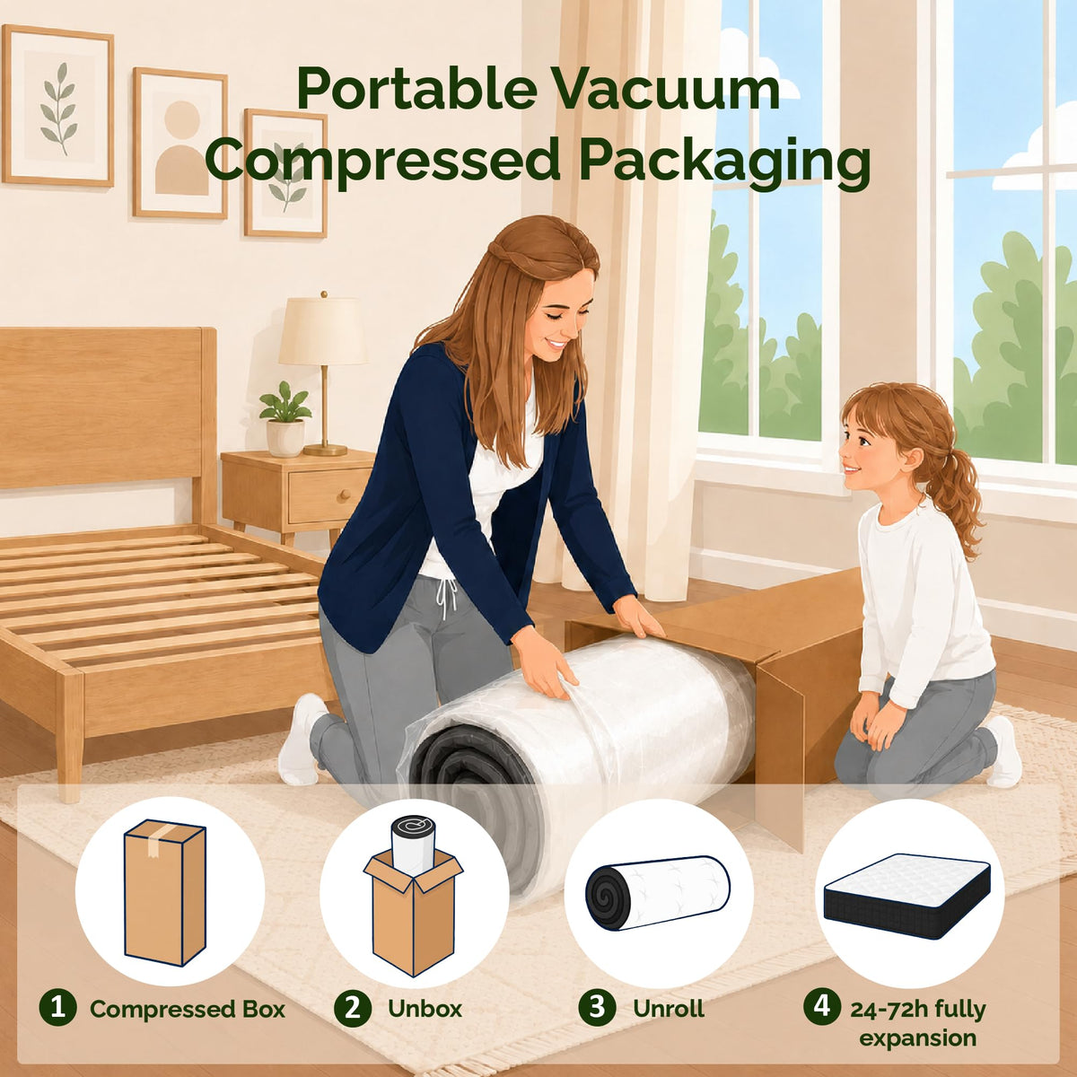 Full Size 12 Inch Hybrid Innerspring Mattress U802467