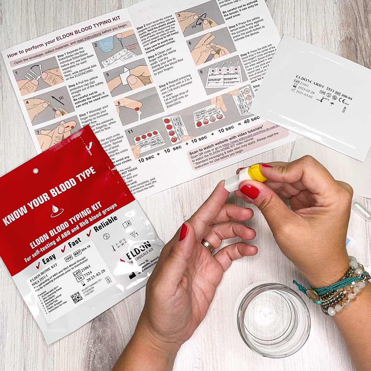 Home Blood Typing Kit 10 Kits P15301