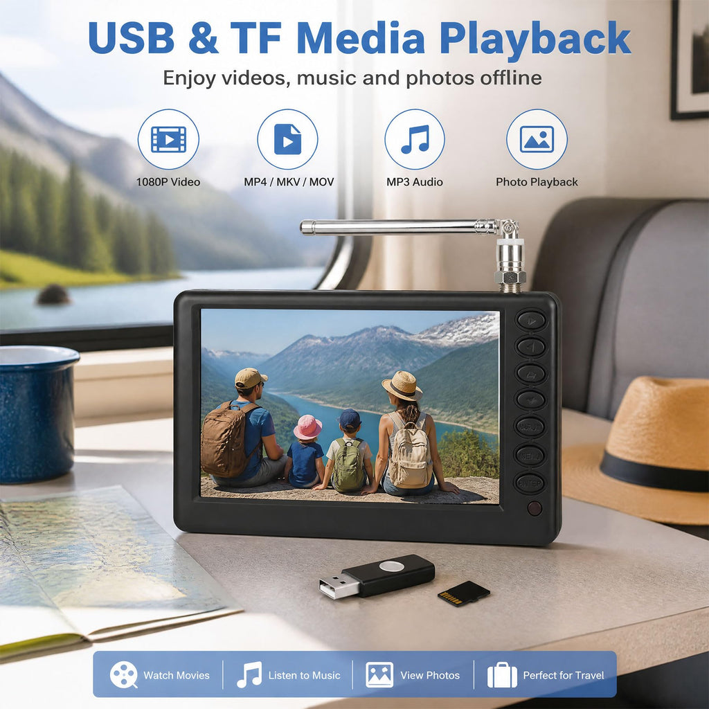 Portable 5" Digital TV with FM Radio Y54996