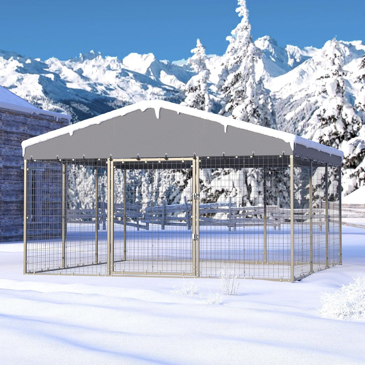 10' x 10' Outdoor Dog Kennel with Roof G677840