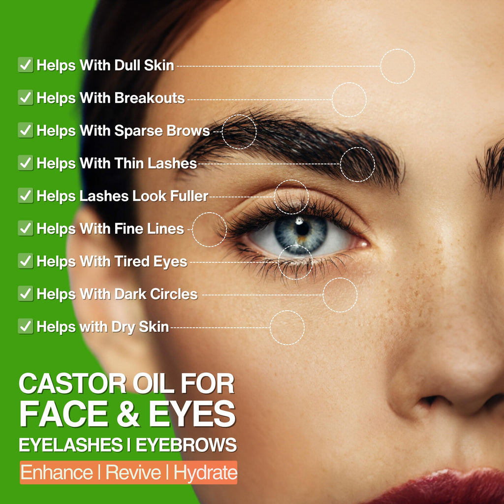 Organic Castor Oil with Jojoba Rosehip Grapeseed Squalane Vitamin E 1oz Y89678