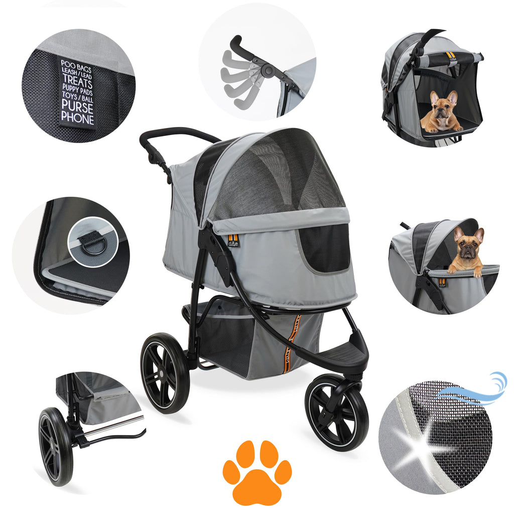 Dog & Pet Buggy, Holds up to 32 kg, Easy Fold E512067