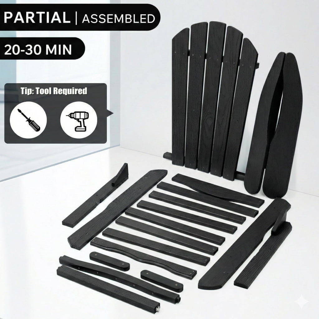 Folding Solid Cedar Wood Adirondack Chair P803