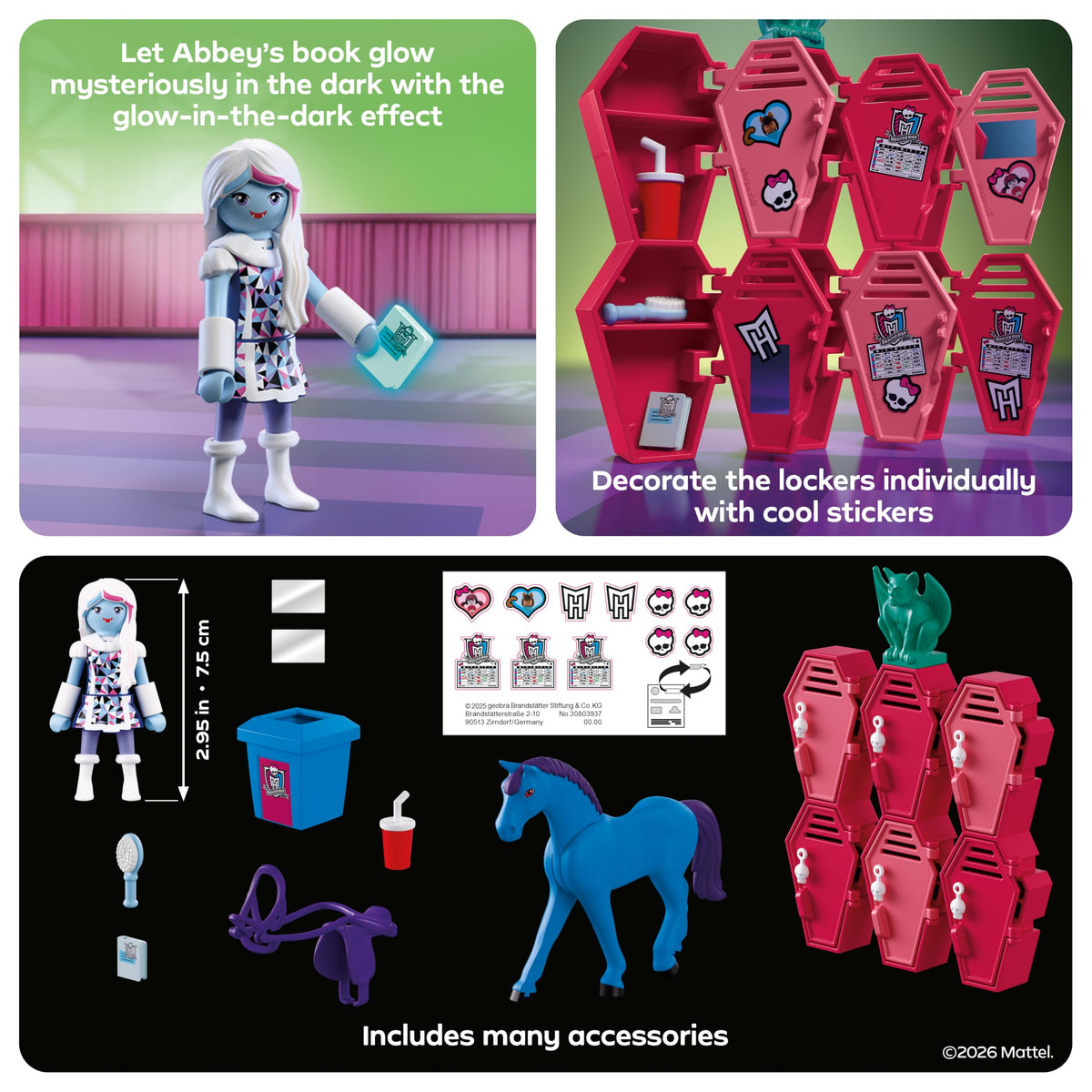 Monster High School Hallway Scene with Lockers D5354