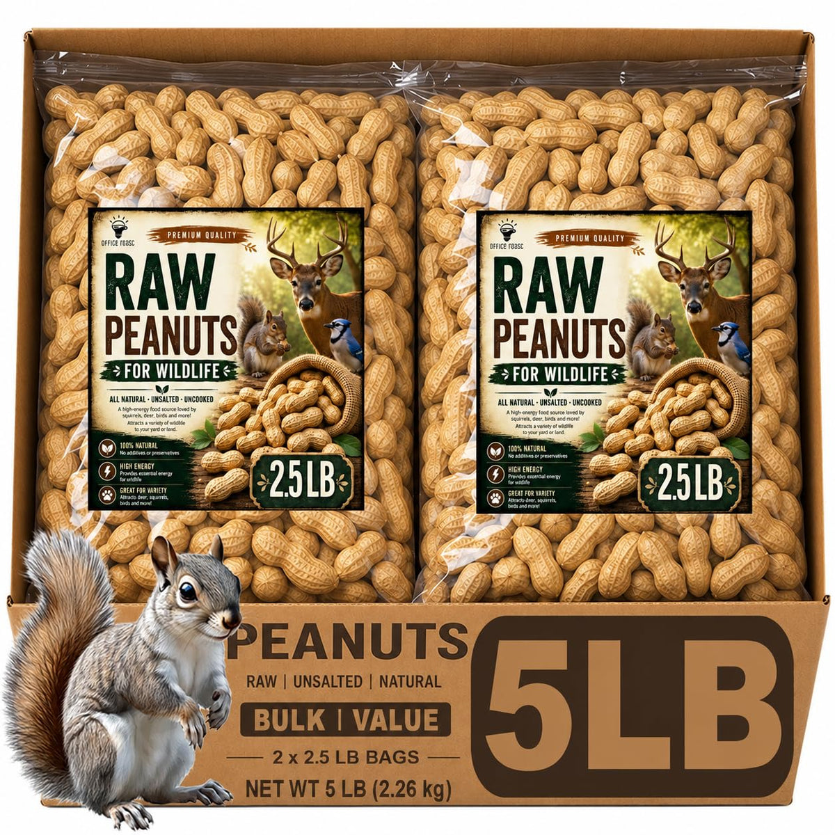 Unsalted Raw Peanuts in Shell 5 LB N1480