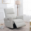 Power Swivel Rocker Recliner Chair Light Gray O165085