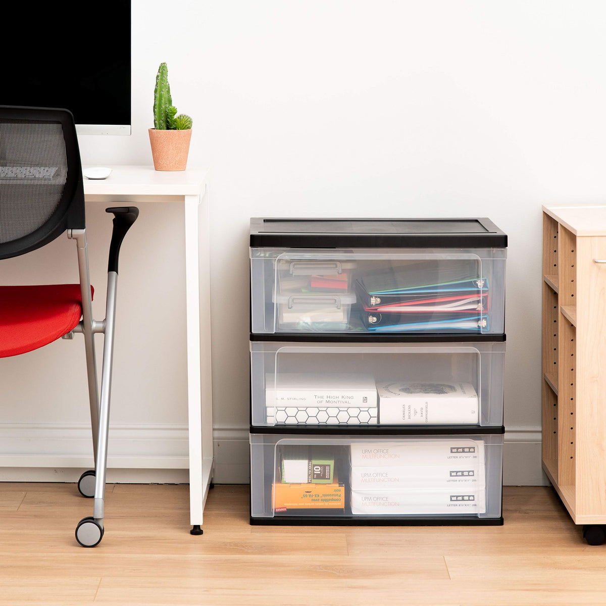 3 Drawer Storage Cart with Wheels S852
