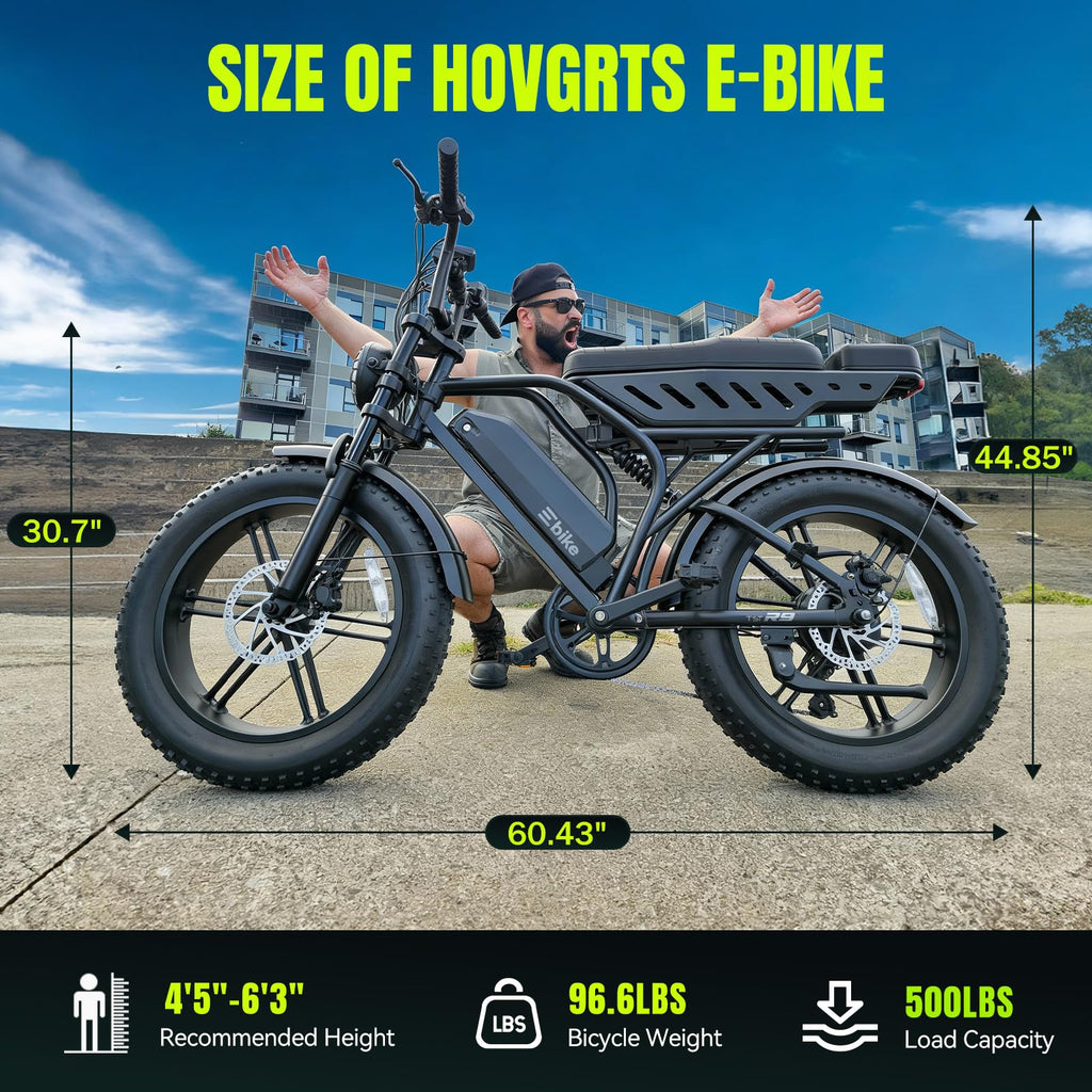 Electric Bike 48V 15Ah Battery 1500W Peak Motor 20 4.0 Fat Tire W39894