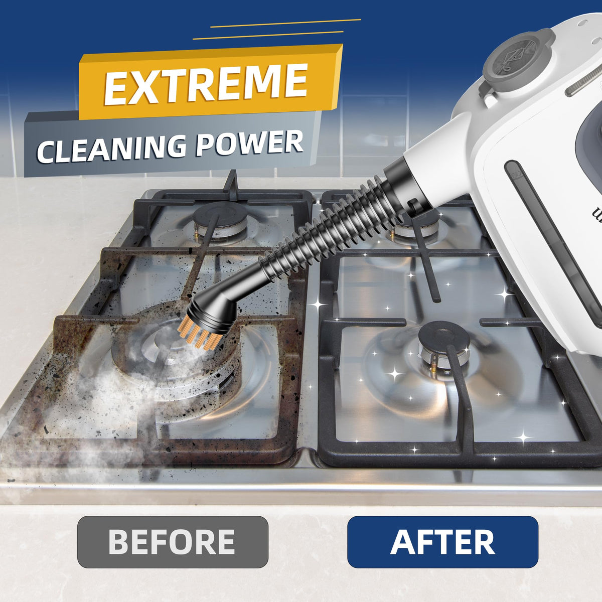1350W Handheld Steam Cleaner with 15-Pc Accessories & 550ML Tank L582