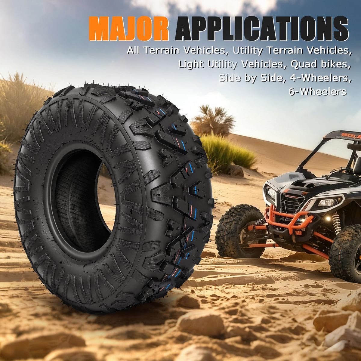 19x7-8 All-Terrain ATV/UTV Tires Set of 2 R904925