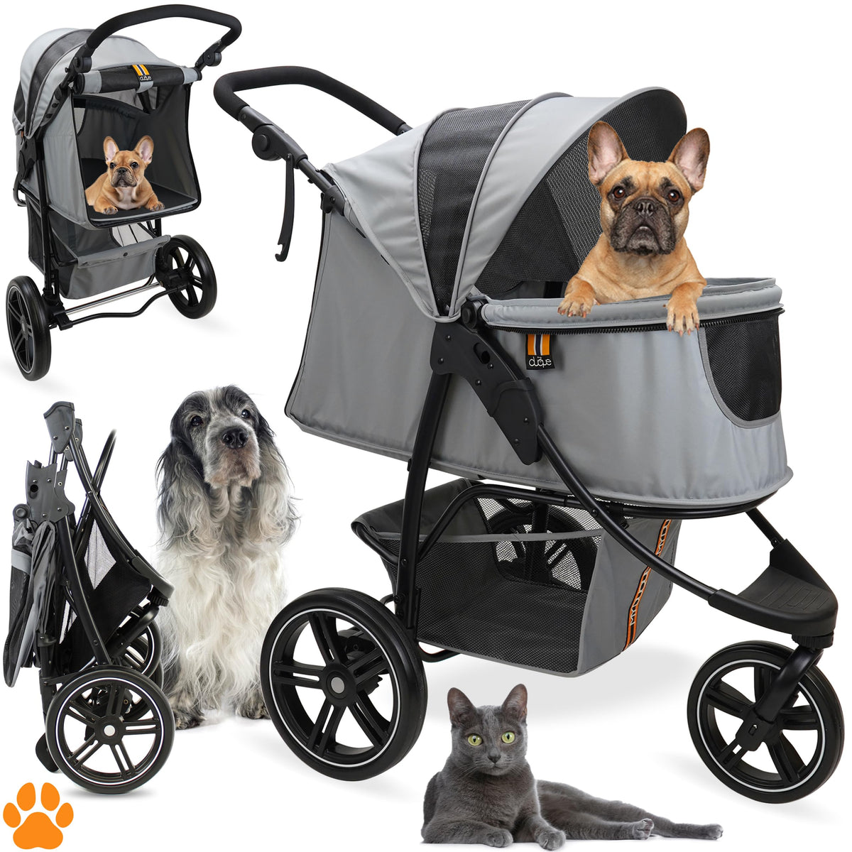 Dog & Pet Buggy, Holds up to 32 kg, Easy Fold E512067