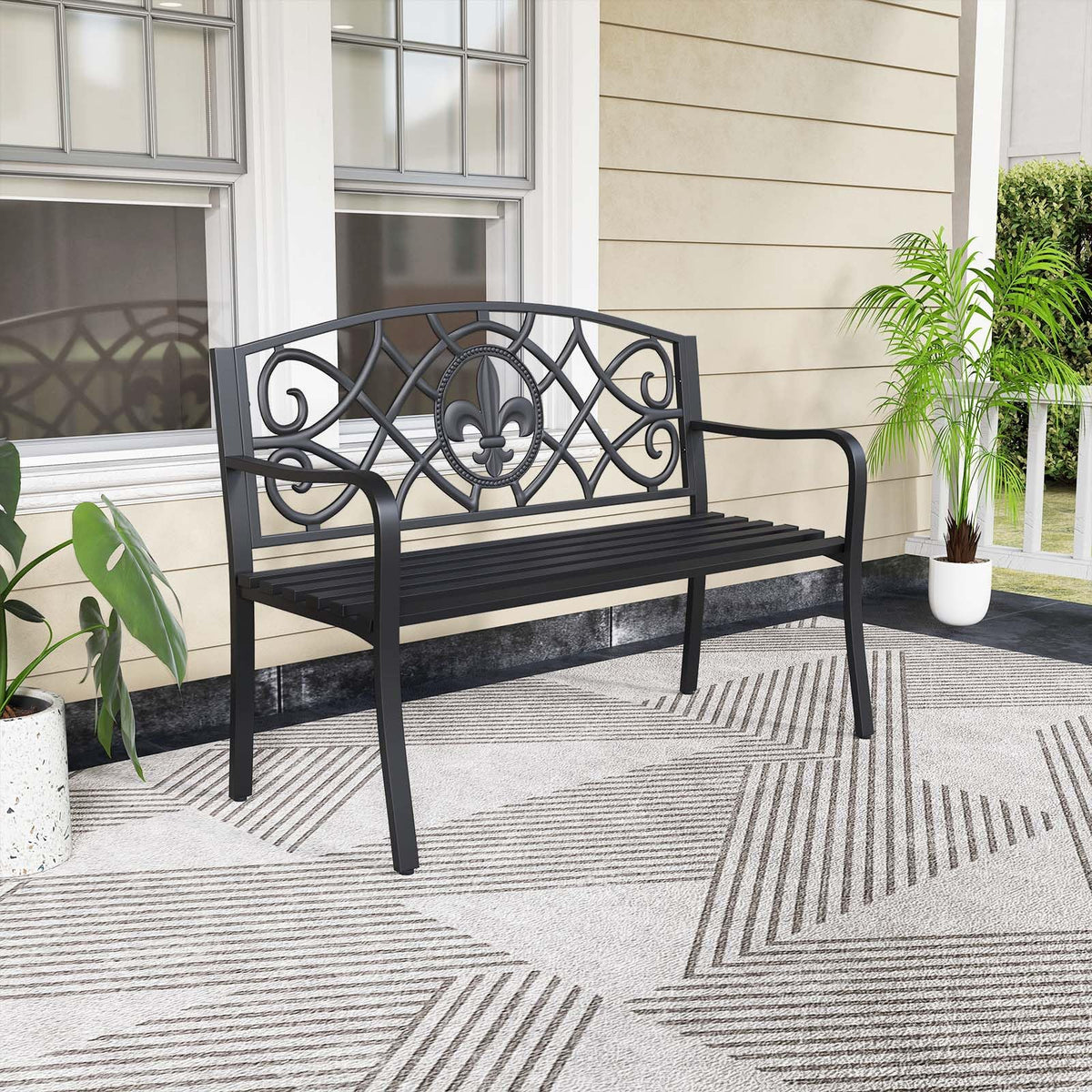 Metal Outdoor Bench D262413