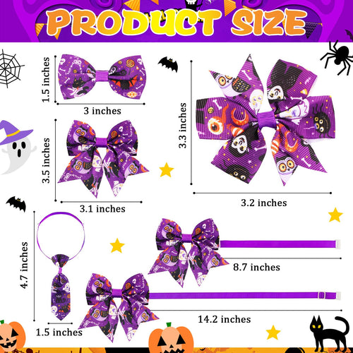 120 Pcs Dog Bow Tie Collar Set K322140