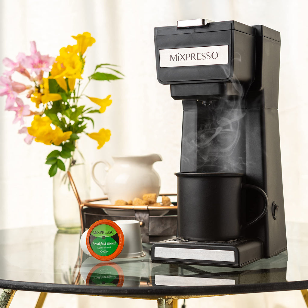 Single Serve Coffee Maker with 14oz Travel Mug & Reusable Filter B2260
