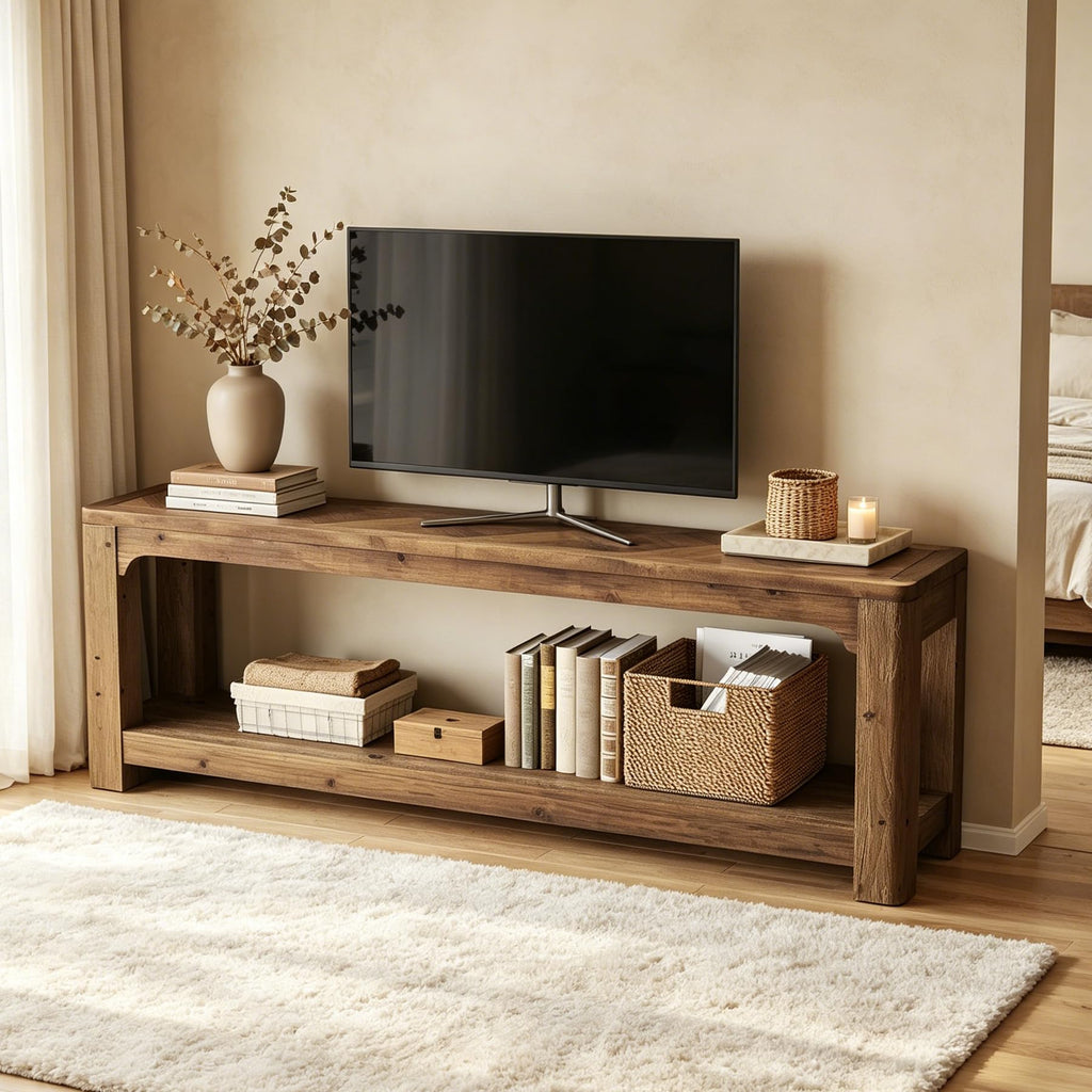63" Solid Wood TV Stand E2974